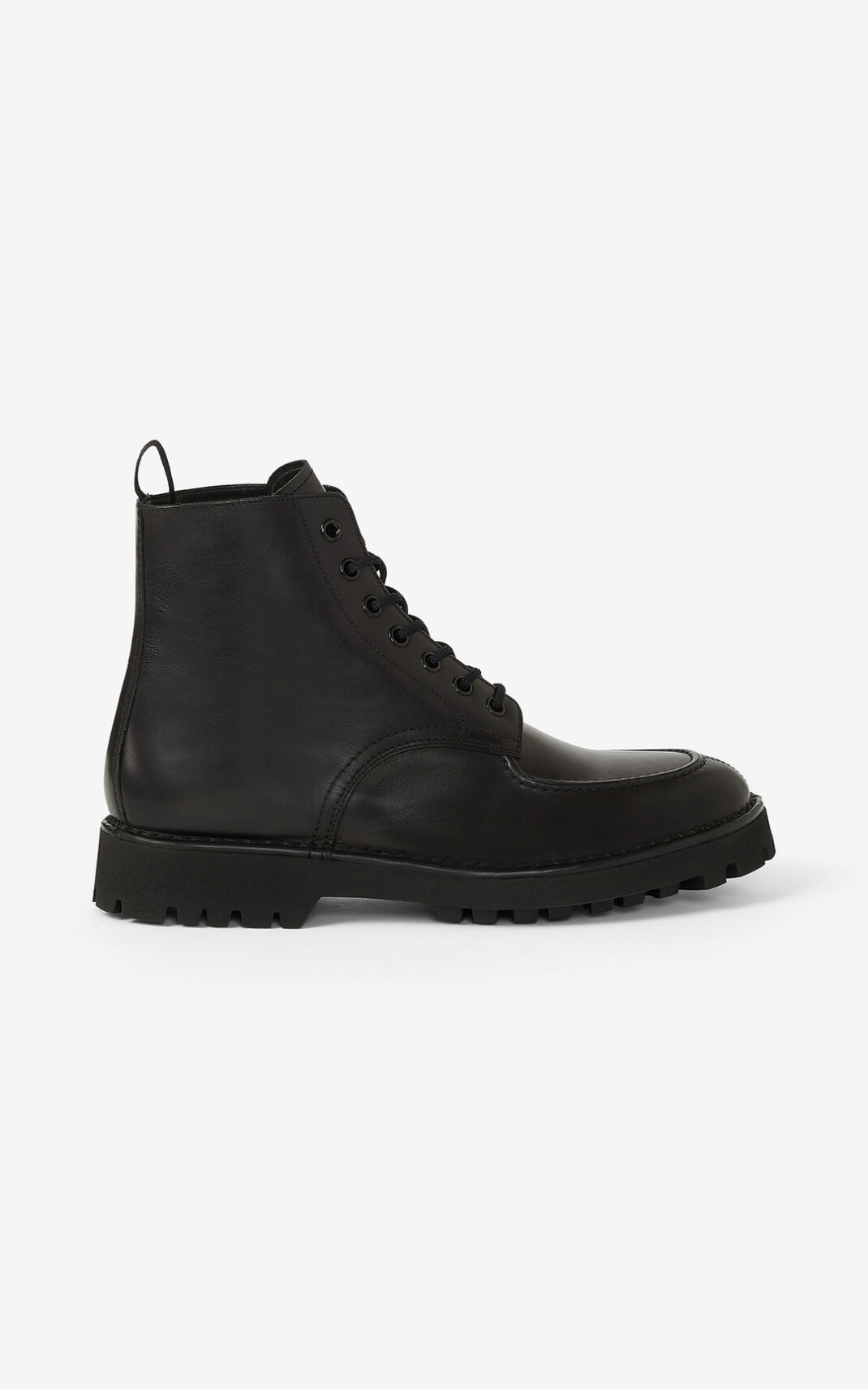 Botas Kenzo K MOUNT laced Couro ankle Masculino - Pretas | 914PUXSDF